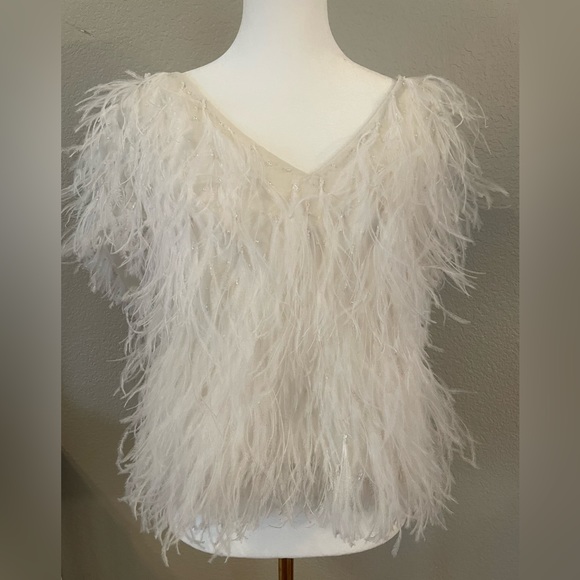 EMILY SHALANT FEATHER TOP- M - Picture 1 of 4